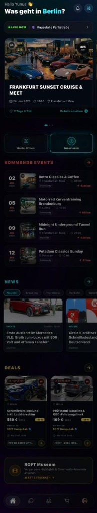 ROFT App Startseite